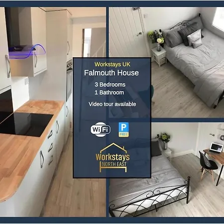 Falmouth House 3 Double Bedrooms - Workstays Uk - Video Tour Available